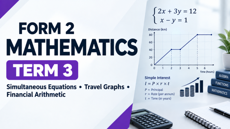Form 2 Mathematics — Term 3